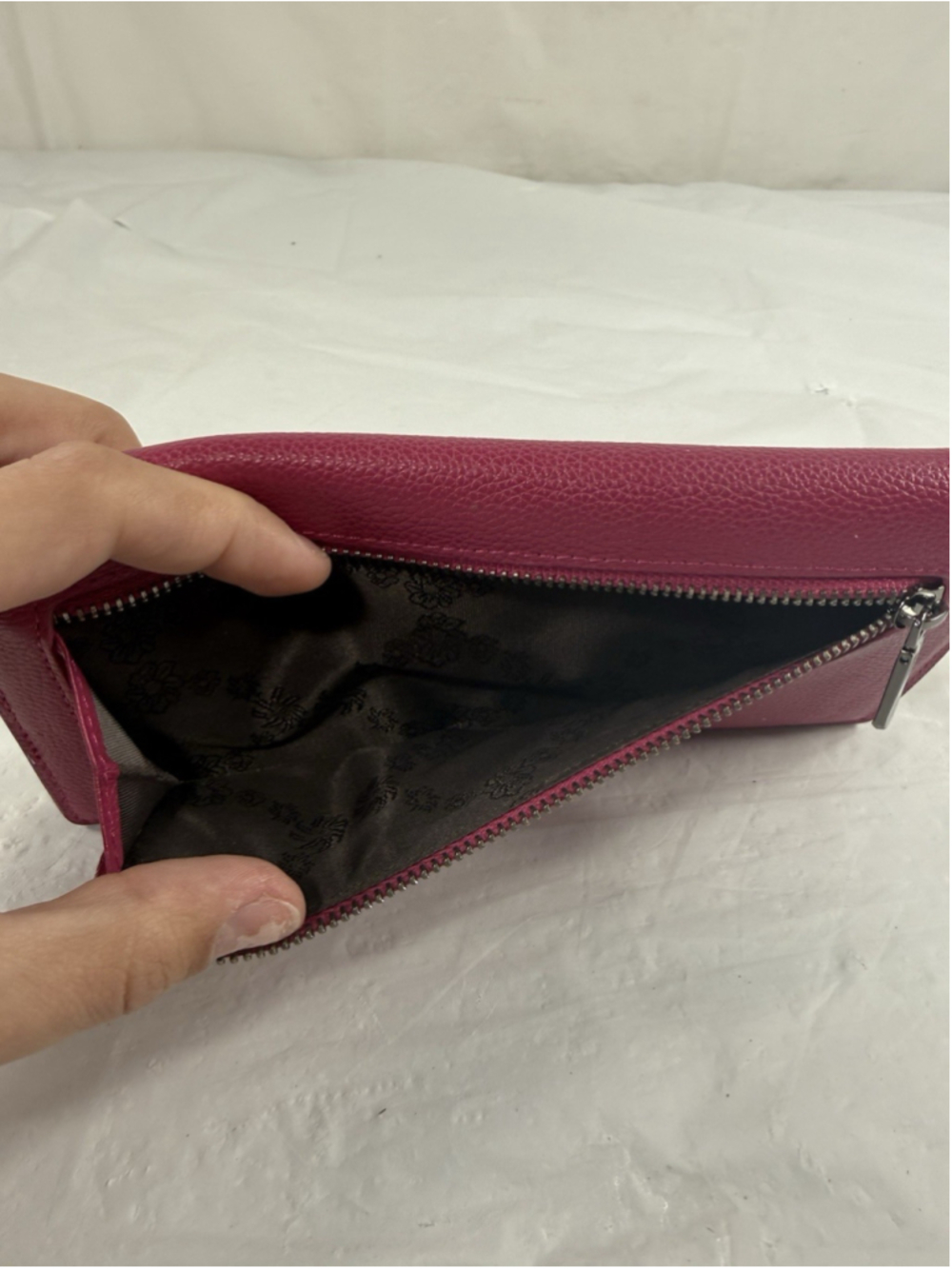 Bveyzi Leather Wallet Fuchsia RFID BLOCKING NEW - Picture 5 of 16